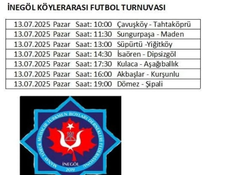  MYM Federasyonu İnegöl Köylerarası Futbol Turnuvasında grup etabı sona eriyor